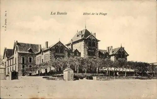 Ak La Baule Loire Atlantique, Hôtel de la Plage,  Architektur, Grünanlagen