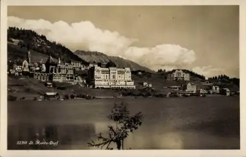 Ak Sankt Moritz Kanton Graubünden, Dorf, Teilansicht