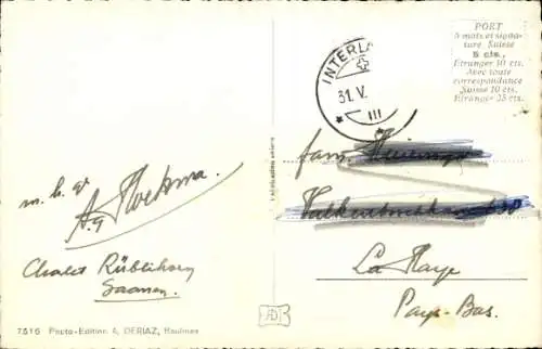 Ak Château d'Œx Oex Kanton Waadt, Panorama, Gumfluh, Rubli