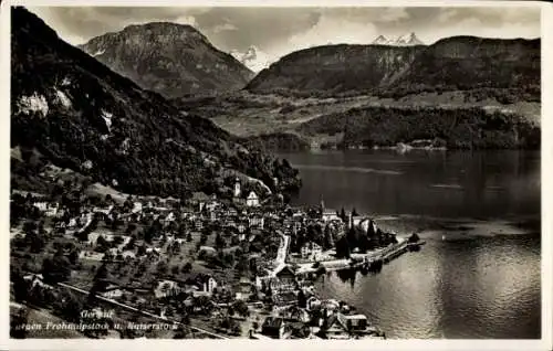 Ak Gersau Kanton Schwyz, Panoramablick, Fronalpstock, Kaiserstock