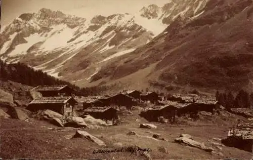 Ak Blatten im Lötschental Kt. Wallis, Gesamtansicht