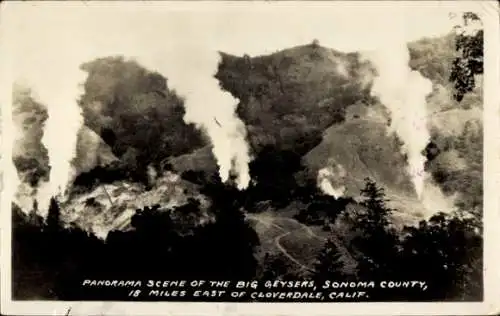 Ak The Geysers Kalifornien USA, Panoramablick