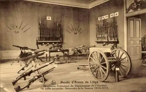 Ak Liège Lüttich Wallonien, Museum für Waffen, Japanischer Saal, Erinnerungen an den 1. Weltkrieg