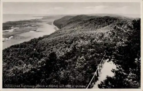 Ak Krynica Morska Ostseebad Kahlberg Ostpreußen, Panoramablick auf Haff und Ostsee