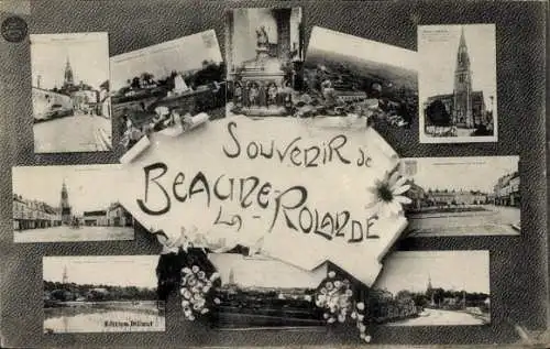 Ak Beaune la Rolande Loiret, Kirche, Altar, Marktplatz