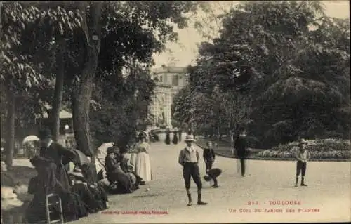 Ak Toulouse Haute Garonne, Szenen im Jardin des Plantes, Menschen, Bäume, Spaziergänger