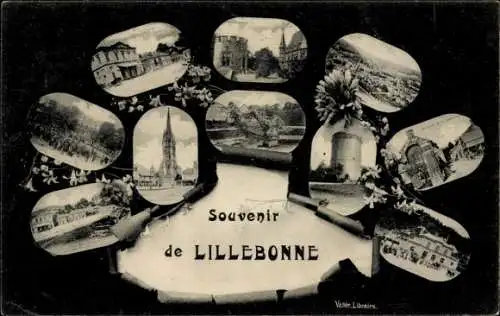 Ak Lillebonne Seine Maritime, Verschiedene Ansichten von  Souvenir de Lillebonne