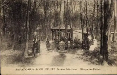 Ak Villepinte Seine-Saint-Denis, Sanatorium de  Kiosque des Enfants, Division Saint-Louis, Bäume,