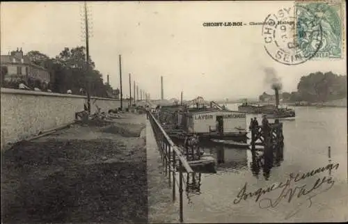 Ak Choisy le Roi Val de Marne, Chemin du Halage