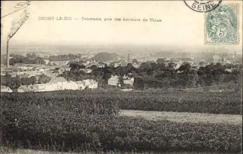 Ak Choisy le Roi Val de Marne, Panorama pris des hauteurs de Thiais