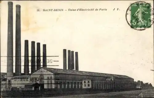 Ak Saint Ouen Seine Saint Denis, Usine d'Electricite de Paris