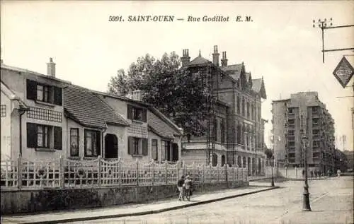 Ak Saint Ouen Seine Saint Denis, Rue Godillot