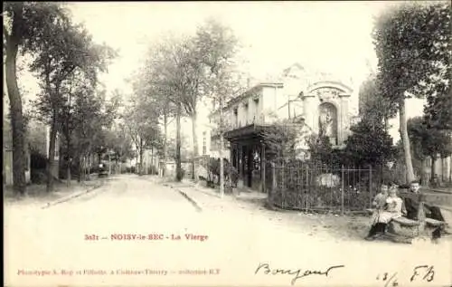 Ak Noisy le Sec Seine Saint Denis, Vierge, Straße