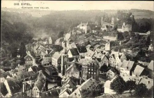 Ak Montjoie Eifel, Der Ort vom Haller aus gesehen