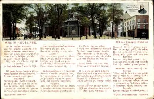 Ak Kevelaer am Niederrhein, Sicht auf  Maria  blühende Blumen, Kapelle, Pilger