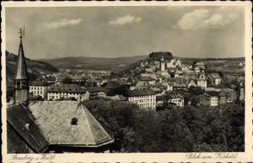 Ak Arnsberg im Hochsauerlandkreis, Blick vom Kurhotel auf die Stadt