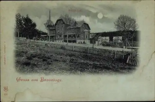 Ak Braunlage im Oberharz, Berghotel, alte Architektur, ländliche Umgebung, 