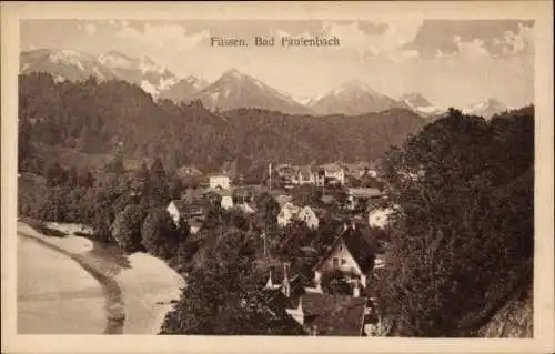Ak Füssen im Allgäu,  Bad Faulenbach, Berge, Landschaft, Wasser, Schwaben