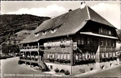 Ak Glottertal im Schwarzwald, Gasthaus zum goldenen Engel, Gebäude im traditionellen Stil