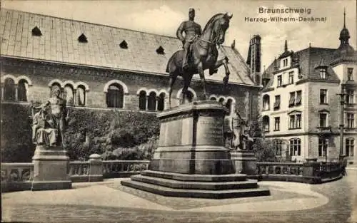 Ak Braunschweig in Niedersachsen, Herzog Wilhelm Denkmal