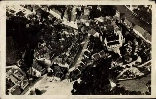 Ak Baden Baden am Schwarzwald, Fliegeraufnahme der Altstadt