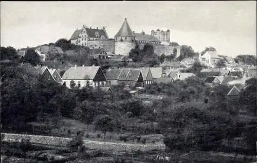 Ak Bad Bentheim Niedersachsen, Blick auf die Innenstadt, Burgmauern, Pulverturm