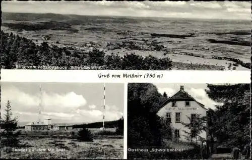 Ak Meißner in Hessen, Gesamtansicht, Gasthaus Schwalbenthal, Sender