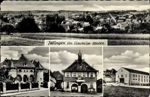 Ak Ittlingen im Kraichgau, Landschaftsaufnahme, Gebäudeansichten,  Architektur