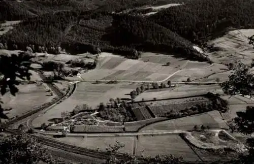 Ak Alpirsbach im Schwarzwald, Fliegeraufnahme