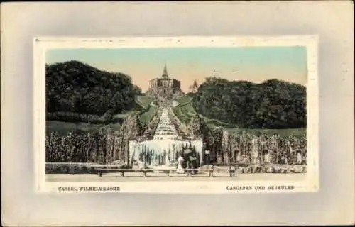 Ak Bad Wilhelmshöhe Kassel in Hessen, Schloss Wilhelmshöhe, Kaskaden, Herkules