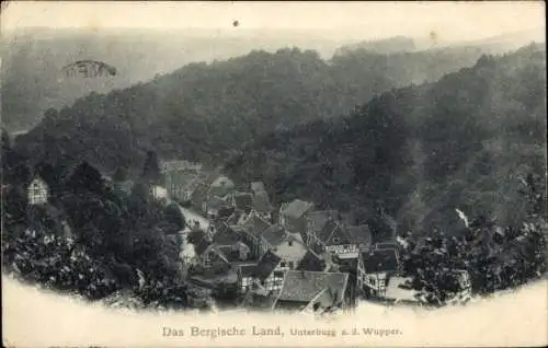 Ak Unterburg Burg an der Wupper Solingen, Gesamtansicht