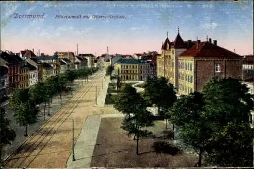 Ak Dortmund im Ruhrgebiet,  Hiltropwall, Oberrealschule, Stadtansicht,  Gebäude