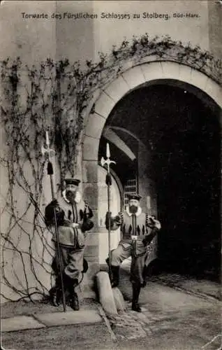 Ak Stolberg im Harz, Torwarte des Fürstlichen Schlosses