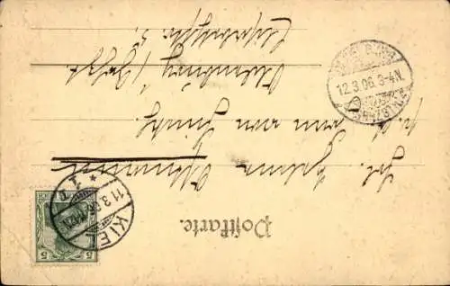 Ak Kiel, Garnisonkirche,  Architektur, schwarz-weiß, 1906