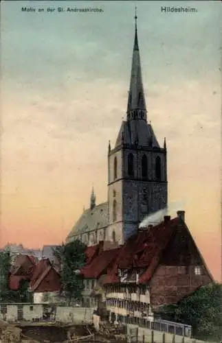 Ak Hildesheim in Niedersachsen, Motiv an der St. Andreaskirche