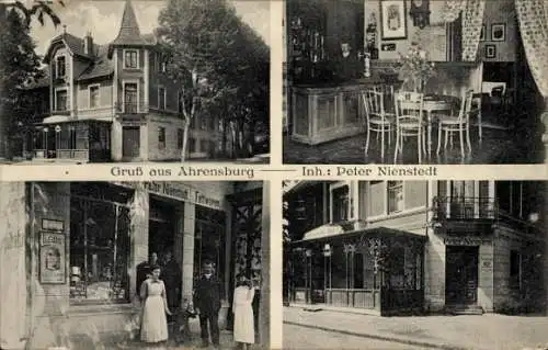 Ak Ahrensburg in Holstein, Gasthaus und Geschäft Peter Nienstedt