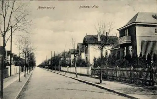 Ak Ahrensburg in Schleswig Holstein, Bismarckallee, Wohnhäuser