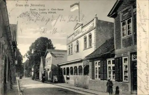 Ak Ahrensburg in Holstein, Gast-, Logir- und Club-Haus Ludwig Willhöft