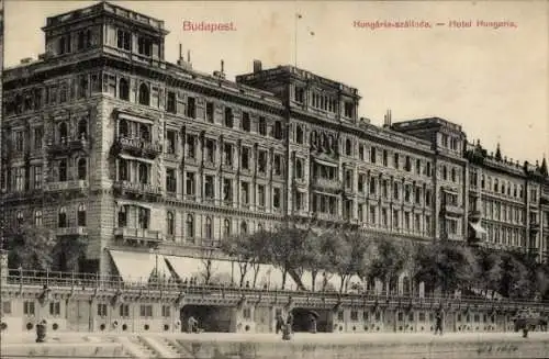 Ak Budapest Ungarn, Grand Hotel,  Hotel Hungaria, Architektur