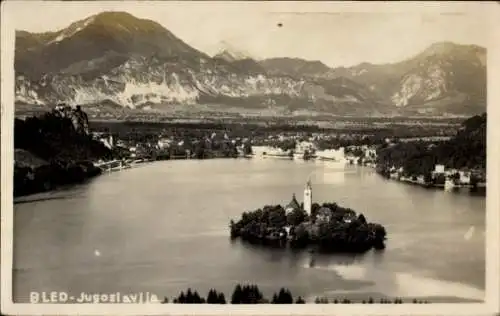 Ak Bled Veldes Slowenien, Panoramablick