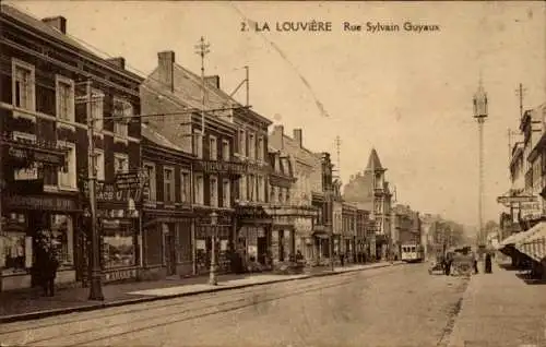 Ak La Louvière Wallonien Hennegau, Rue Sylvain Guyaux