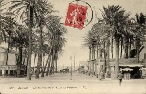 Ak Algier Alger Algerien, Restaurants de l'Oasis des Palmiers