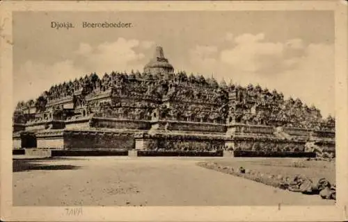 Ak Java Indonesien, Tempel Borobudur, Baraboedoer, Borobudur Stupa, asiatische Architektur, Schwa