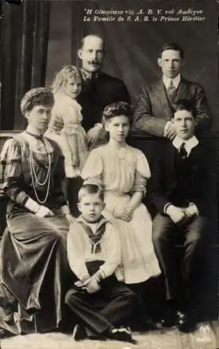 Ak König Konstantin I von Griechenland mit Familie, Sophie von Preußen