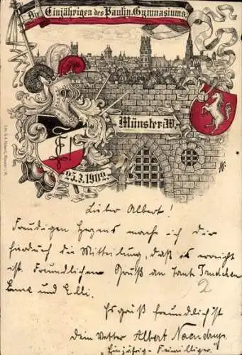 Studentika Litho Münster in Westfalen, Einjährige des Paulin. Gymnasiums