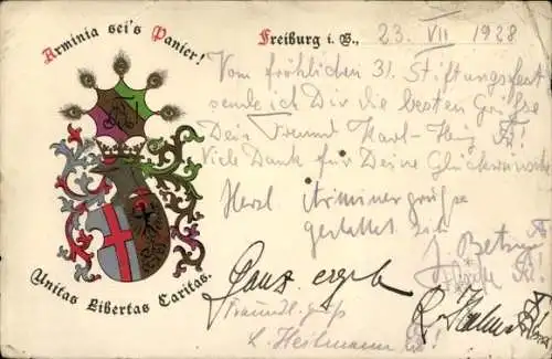 Studentika Ak Freiburg im Breisgau, Wappen eines studentischen Vereins