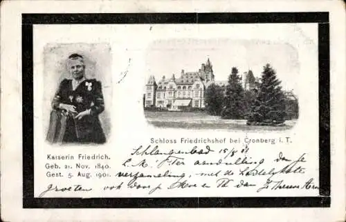 Ak Kronberg im Taunus, Schloss Friedrichshof, Kaiserin Friedrich