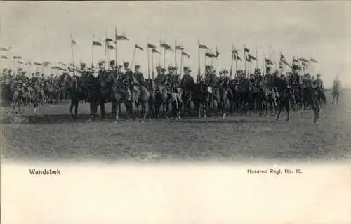 Ak Hamburg Wandsbek, Husaren-Regiment Nr. 15