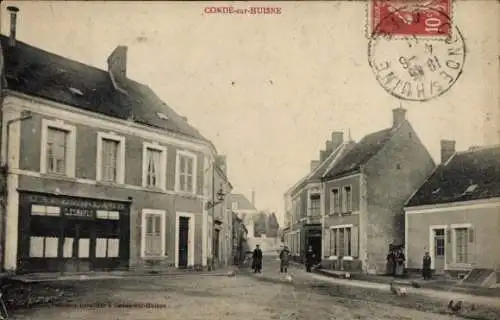 CPA Condé-sur-Huisne Orne, vue du rue