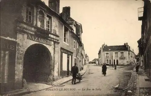 CPA Nogent-le-Rotrou Eure-et-Loir, La Rue de Sully